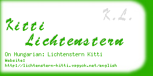kitti lichtenstern business card